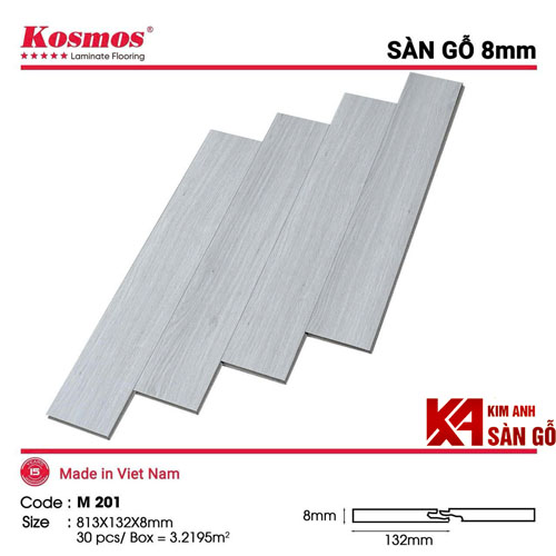 Sàn Gỗ Công Nghiệp 8MM KOSMOS-M201